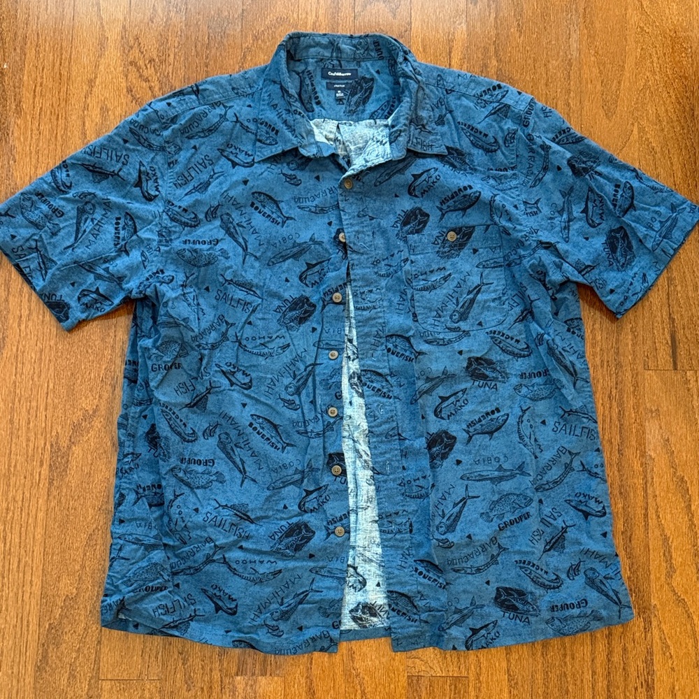 Croft & Barrow Blue Nautical Print Shirt